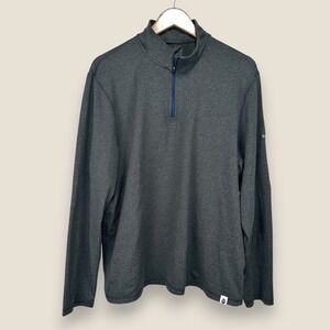 Marine Layer Performance Quarter Zip Pullover XL Gray Stretch Wicking Samsara